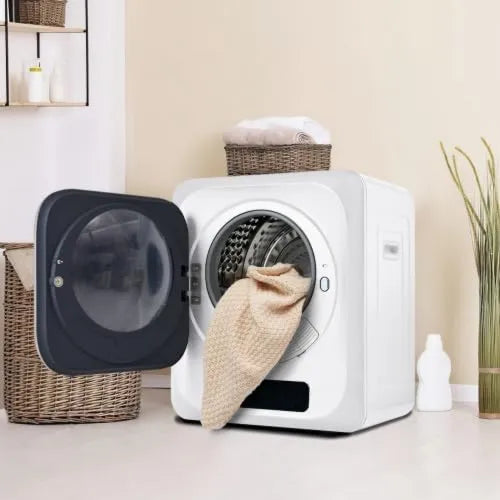 Lavadora, acero inoxidable, funcionamiento silencioso, 850W, 4kg, 60dB, 6 Programas, Aire con Desinfección UV, Tambor, Montado en la Pared