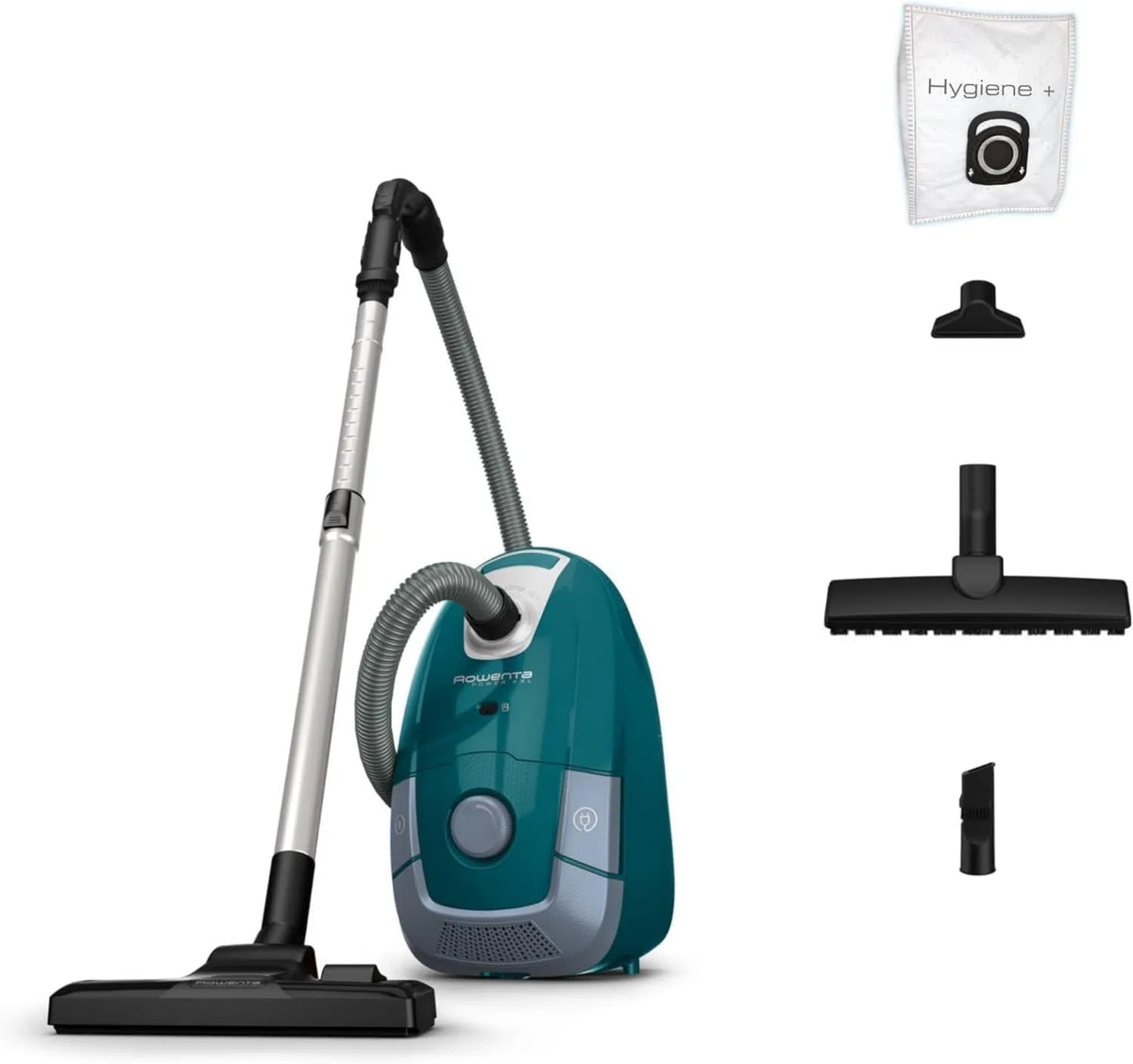 Rowenta RO3143EA aspiradora, funcionamiento eficiente, 900 W, 4.5 L, 12 m, Power XXL con bolsa, motor de bajo consumo de hasta, kit para parquet