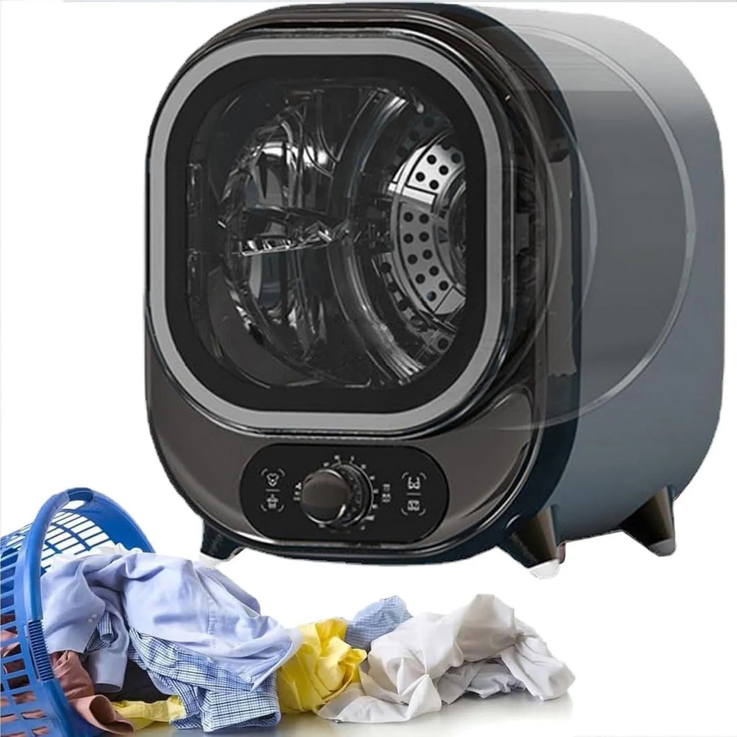 Secadora, 0.8kg, Portátil de Condensación Pequeña con Tambor de Acero Inoxidable, Compacta y Ligera, Capacidad de Carga, Apartamentos y Autocaravanas