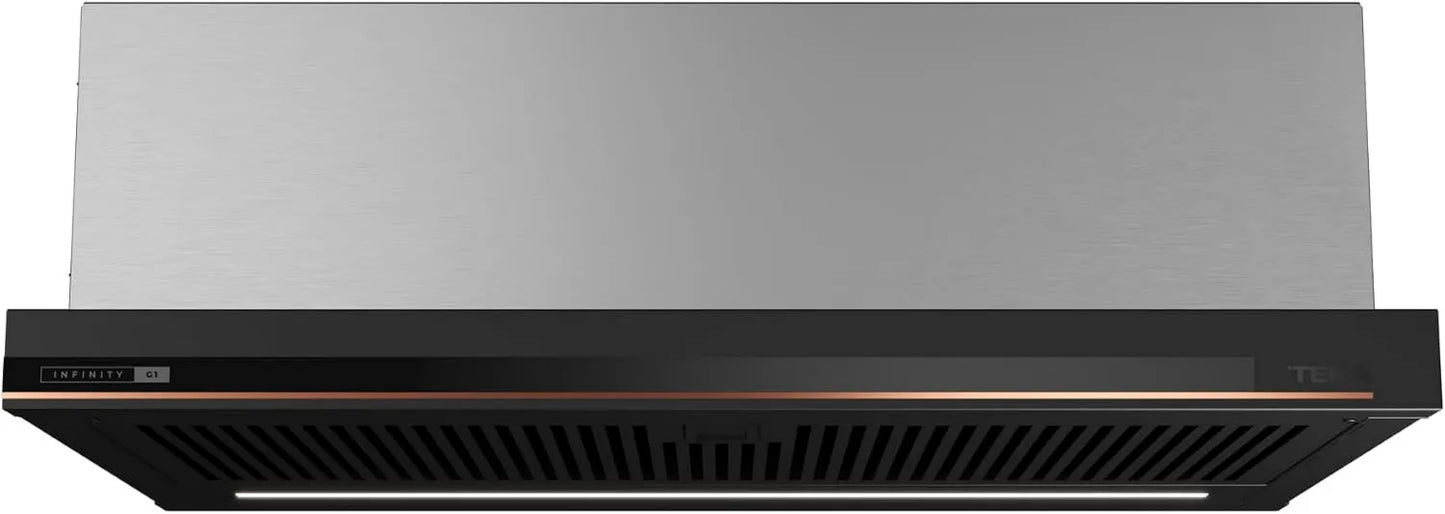 Teka CNL 6415 campana extractora, 60 cm, 1 velocidades, motor EcoPower, acabado negro mate, controles electrónicos, compatible con recirculación