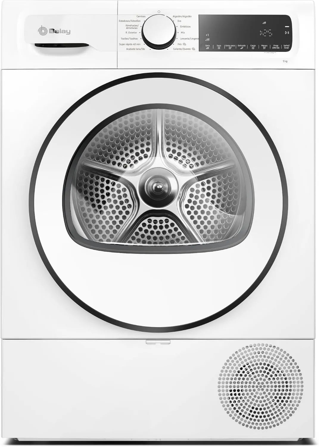 Balay 3SB090BE secadora, funcionamiento silencioso, 9 kg