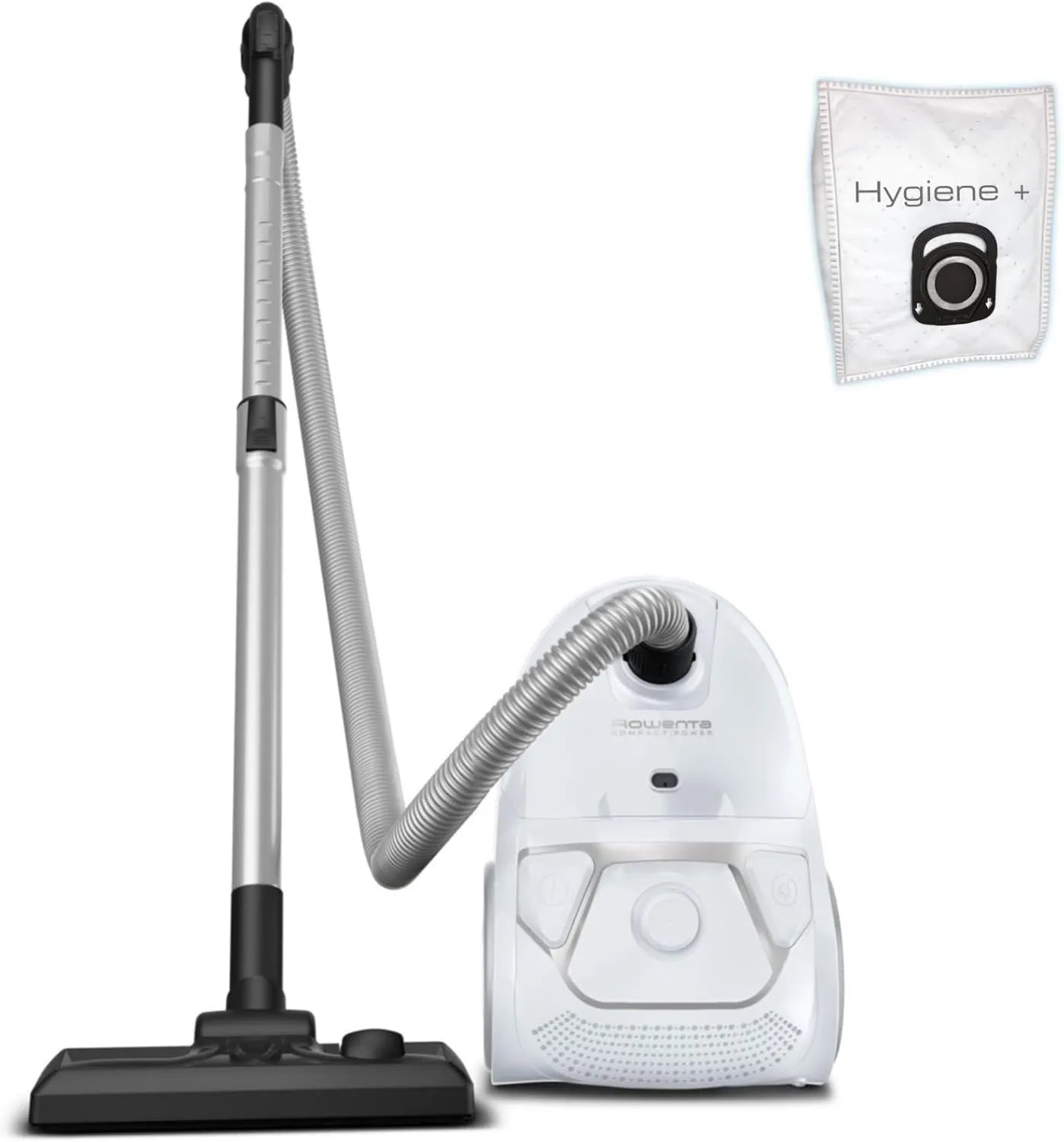 Rowenta RO3927 aspiradora, 900 W, Compact Power, Aspirador con bolsa, depósito suciedad XL, eficiencia energética hasta el 50%, gran capacidad