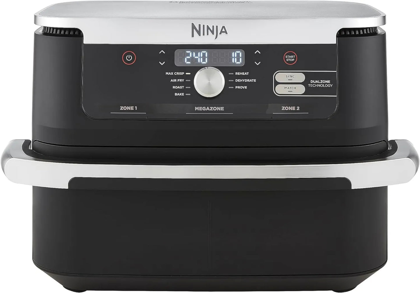 Ninja AF500EU freidora de aire, 10.4L, Piezas Antiadherentes y Apto para Lavavajillas, revestimiento antiadherente