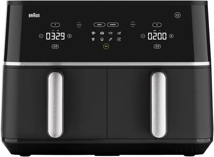 Braun TD5030IBK freidora de aire, 10 Litros, 8 Programas, Recubrimiento Cerámico sin PFAS, Tecnología RealAir, Control Táctil, Apto para Lavavajillas