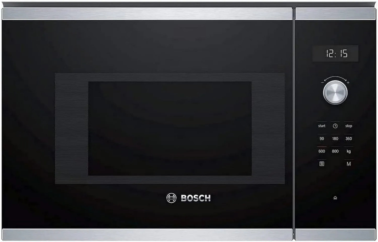 Bosch BFL524MS0 horno microondas, 20 L, 800 W, 6 Series Microondas Integrado Solo, acero inoxidable, instalación empotrada