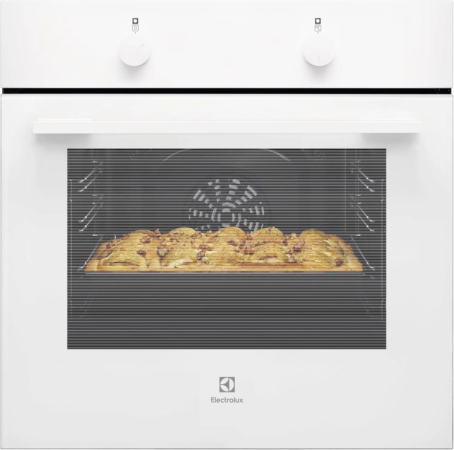 Electrolux CKB101W horno eléctrico, 58L, 60 cm, Horno Empotrado Multifunción, Limpieza AquaClean, Controles Fijos, Puerta de 2 Cristales