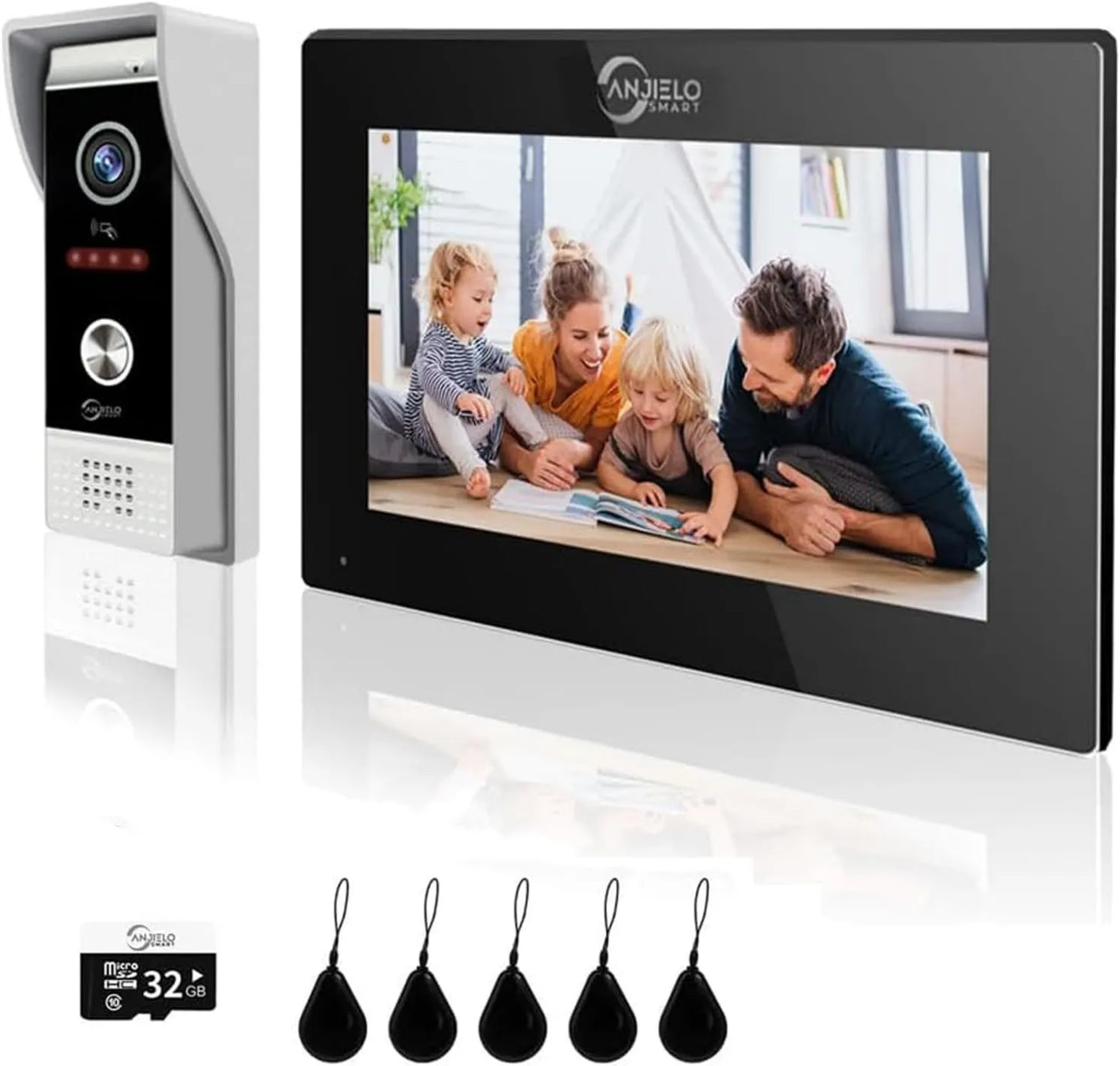 Kit de videoportero SMART 1080P, 7 pulgadas, control de acceso con comunicación audiovisual