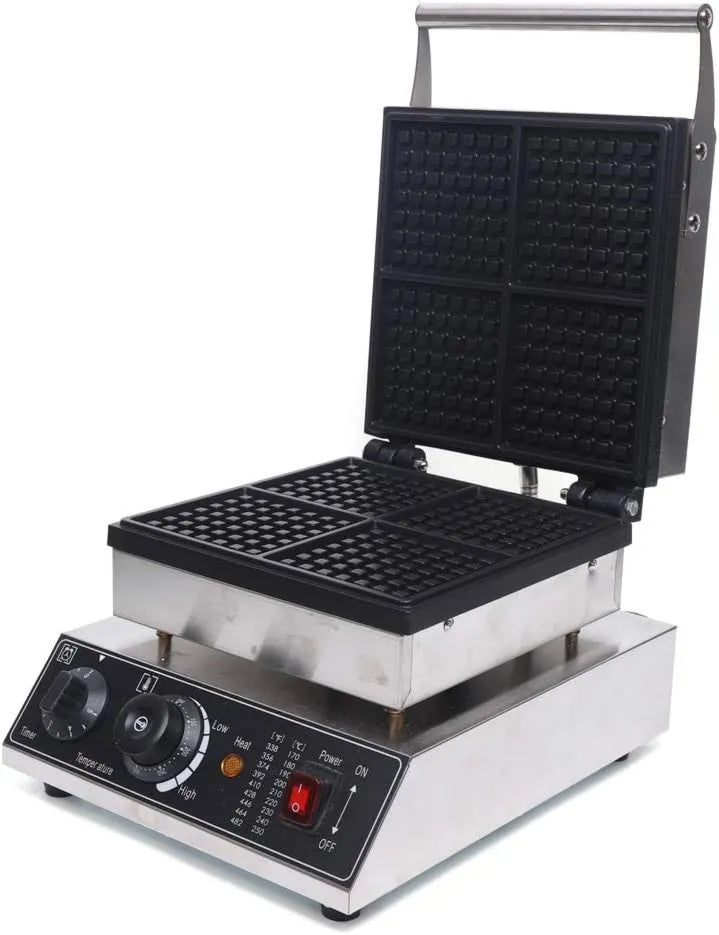 Gofrera eléctrica, 2000W, revestimiento antiadherente, con Recubrimiento Antiadherente