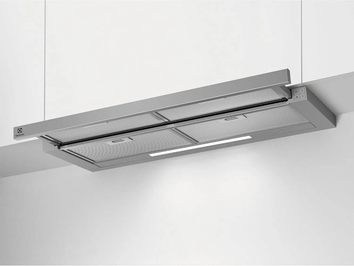 Electrolux LFP419X campana extractora, 440 m³/h, 90 cm, 3 Velocidades, Removible, Potencia Máxima, Botones de Control, acero inoxidable