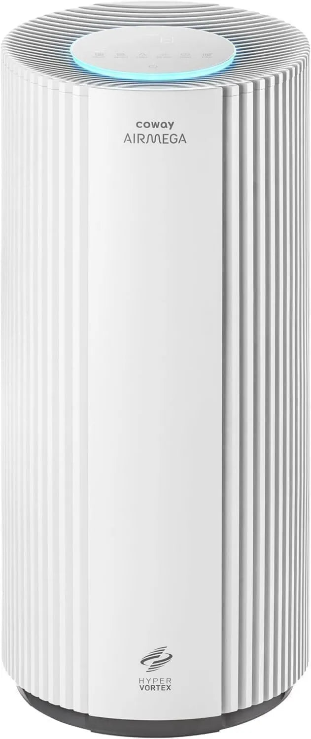 Purificador de aire PM1/2.5/10 AIRMEGA 450, 734 m³/h, 153 m², 30 min, filtro HEPA, Aire COWAY para Grandes Espacios, Modo de Ahorro de Energía