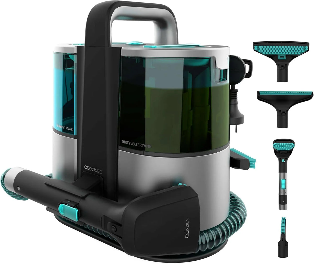 Cecotec aspiradora, 600W, 14kPa, alimentación por cable, Depósitos: Agua Limpia y Sucia, Pulverizador Agua, Accesorio Ventanas