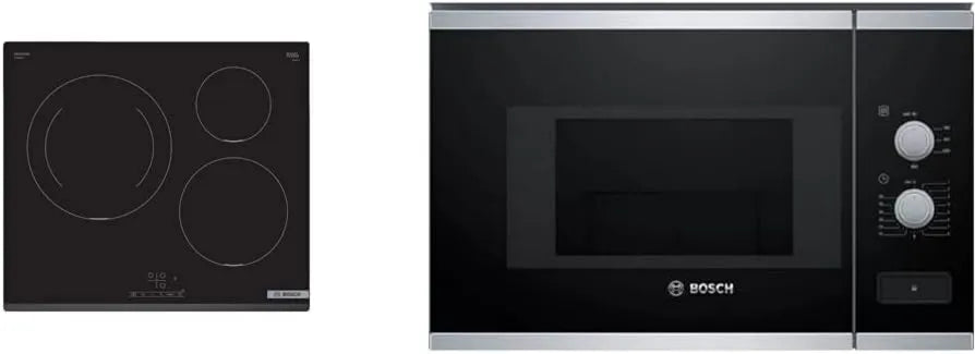 Bosch PUJ631BB5E BFL520MS0 placa de inducción, 20 litros, 800 W, 60 cm, 28 cm, 3 zonas, instalación empotrada, TouchSelect, Bisel frontal