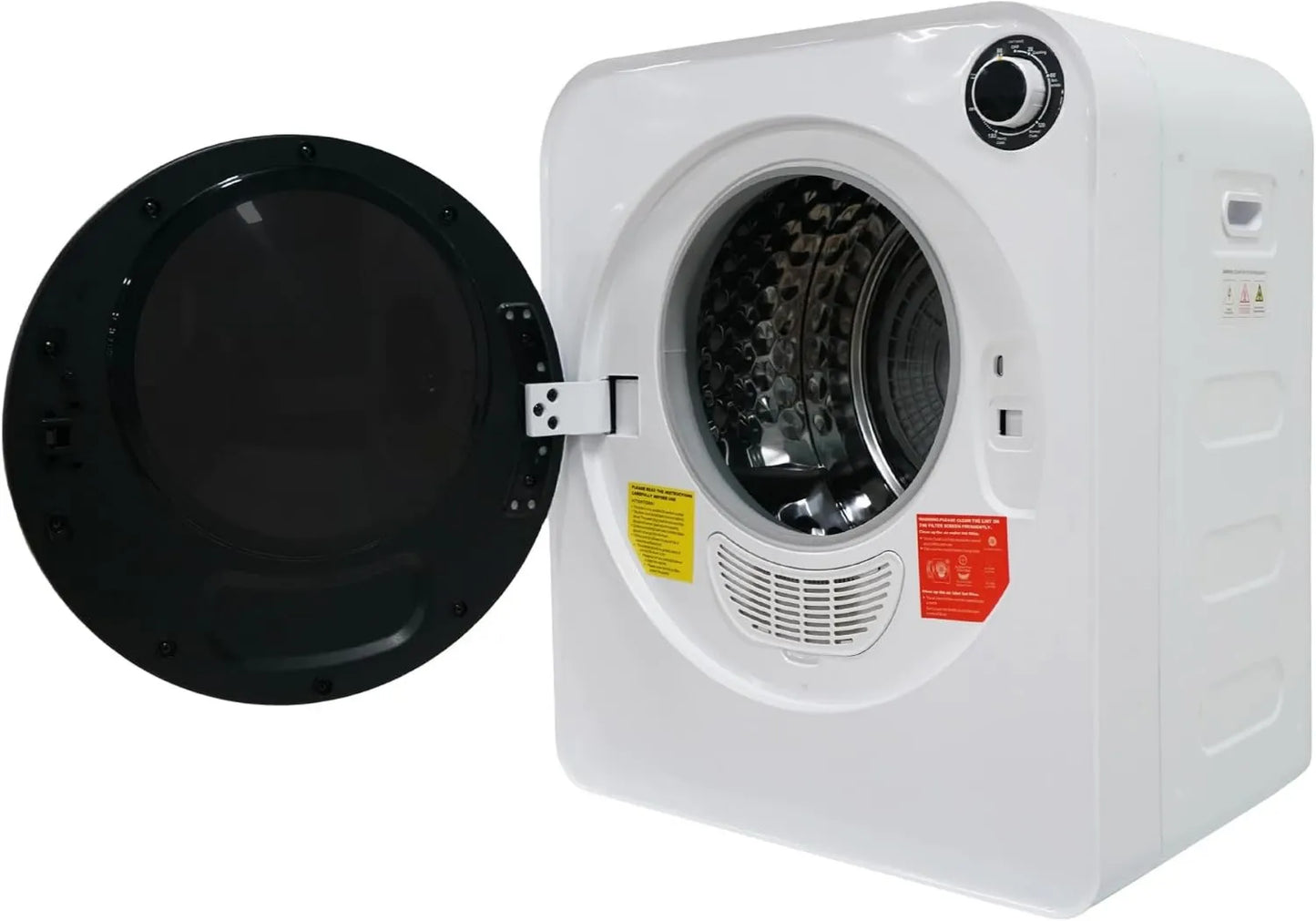 Secadora, acero inoxidable, 4 kg, 830 W, 59.4 x 49.5 x 41.5 cm, 4 Programas, Evacuación, Ropa de Carga Frontal, Montable en Pared con Tambor