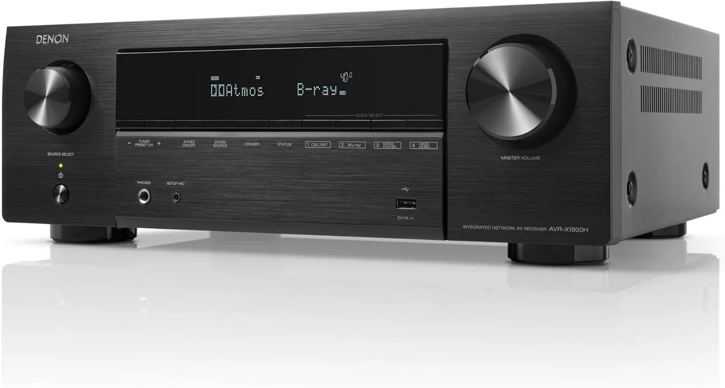 Denon AVR-X1800H receptor audiovisual, amplificación y conexión para cine en casa