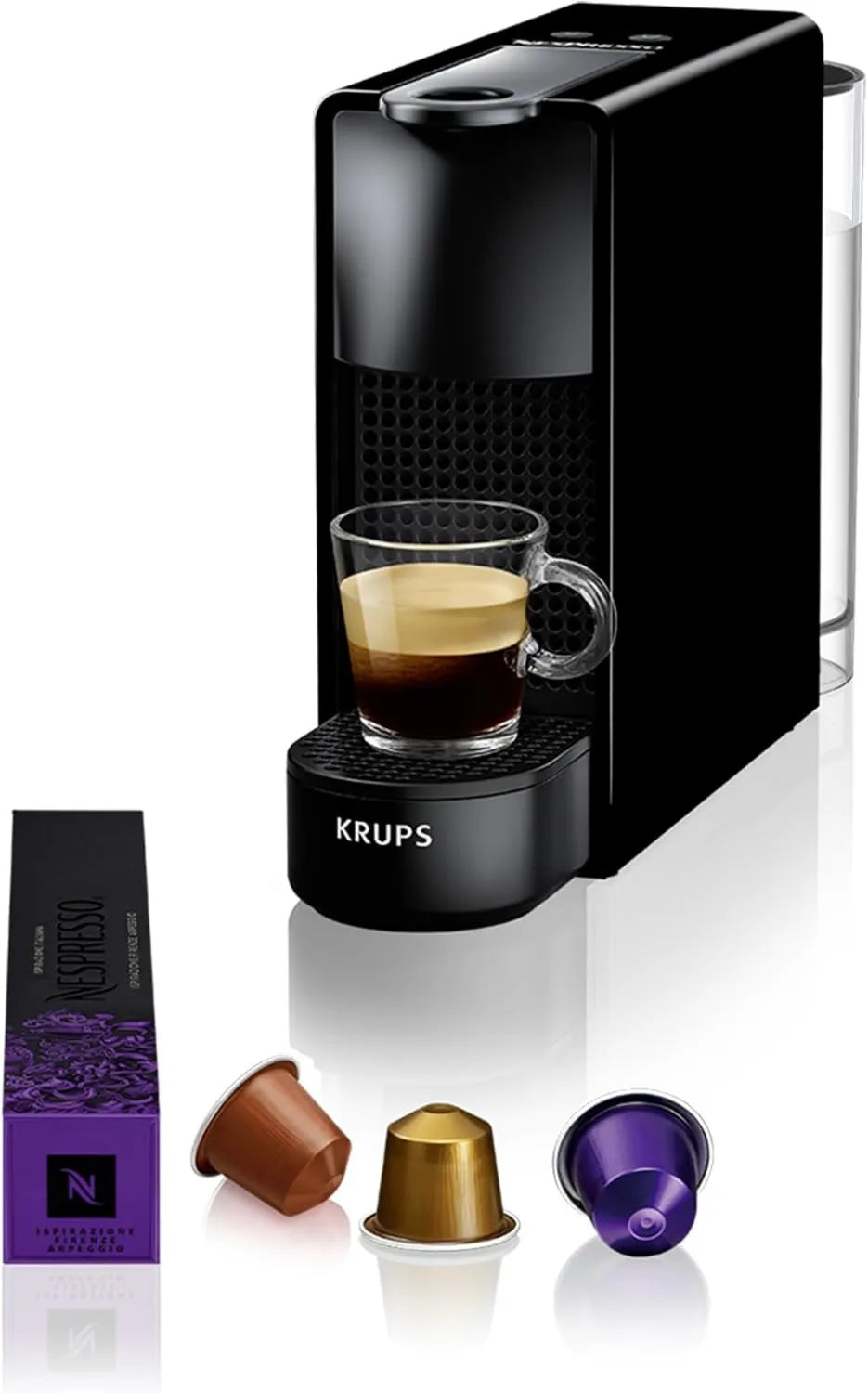 Nespresso XN1108 cafetera, 0.6 litros, Krups Essenza Mini de cápsulas, Pack Cápsulas bienvenida incluido