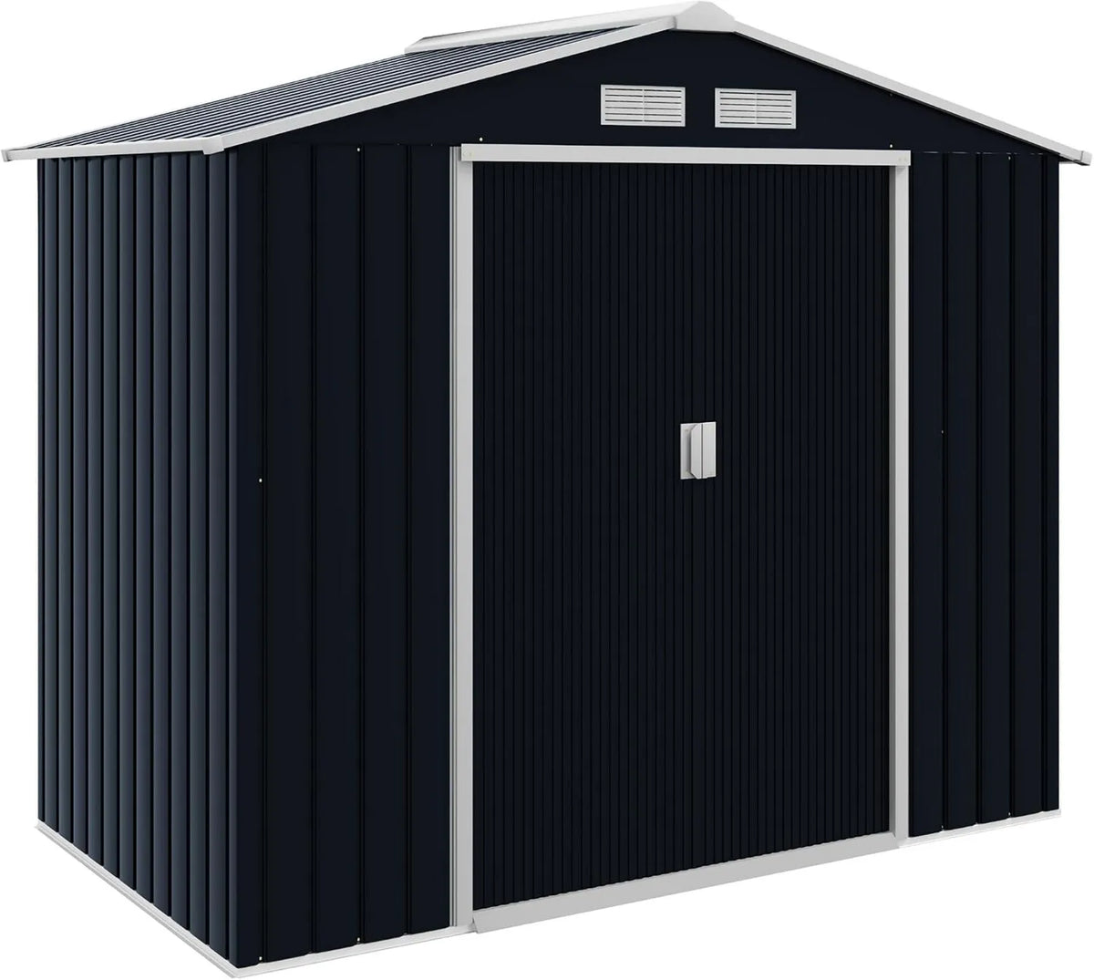 Outsunny cobertizo de jardín, 2.4 m², 213 x 130 x 185 cm, puertas correderas