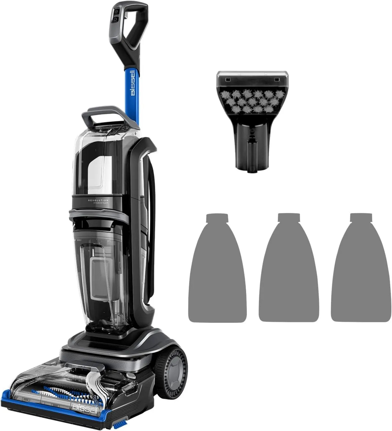 Bissell 3670N aspiradora, 1300W, Revolution HydroSteam de Agua Tapicería, Lava con Pantalla LED, Maquina Limpiar Tapicerías con Tecnología HydroSteam