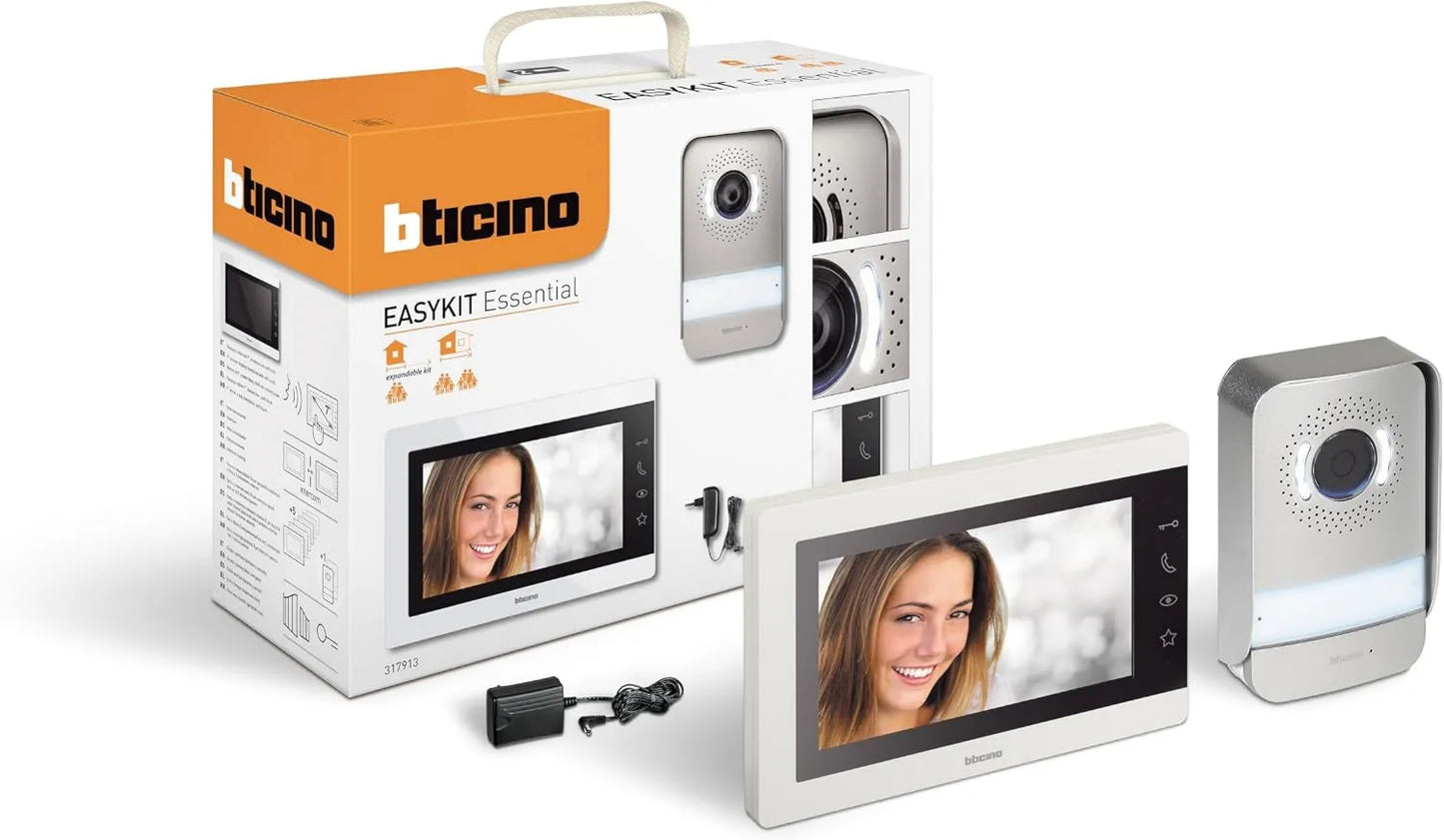 Kit de videoportero 317913, 7 Pulgadas, Timbre y cámara, 1 Monitor Interno de a Color Manos Libres