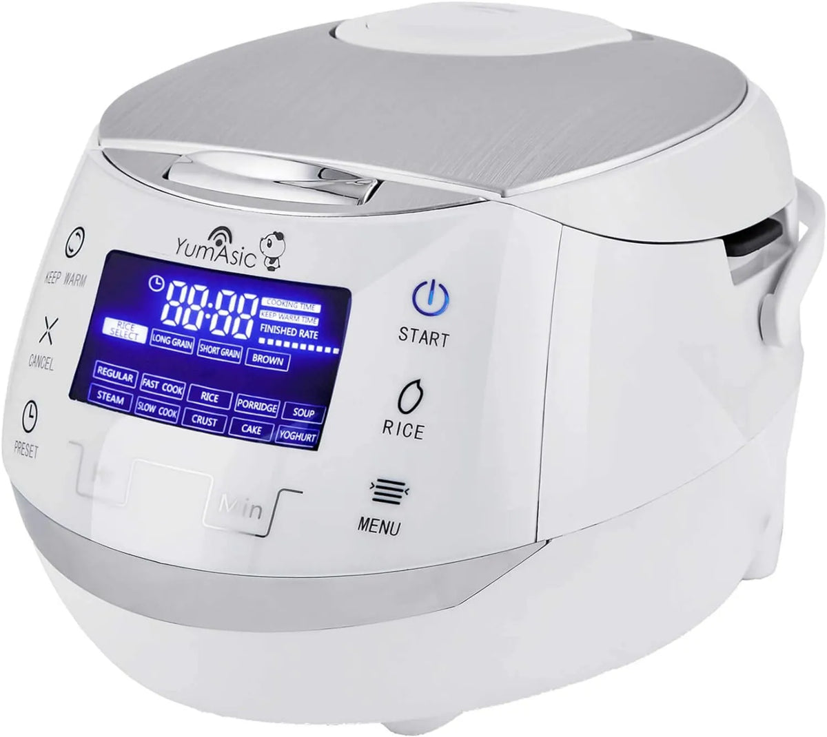 Arrocera eléctrica, pantalla digital, 1.5 Litros, 240V, 8 Tazas, Sakura Arrocera con Cuenco de Cerámica y Lógica Difusa Avanzada, Pantalla LED Motouch
