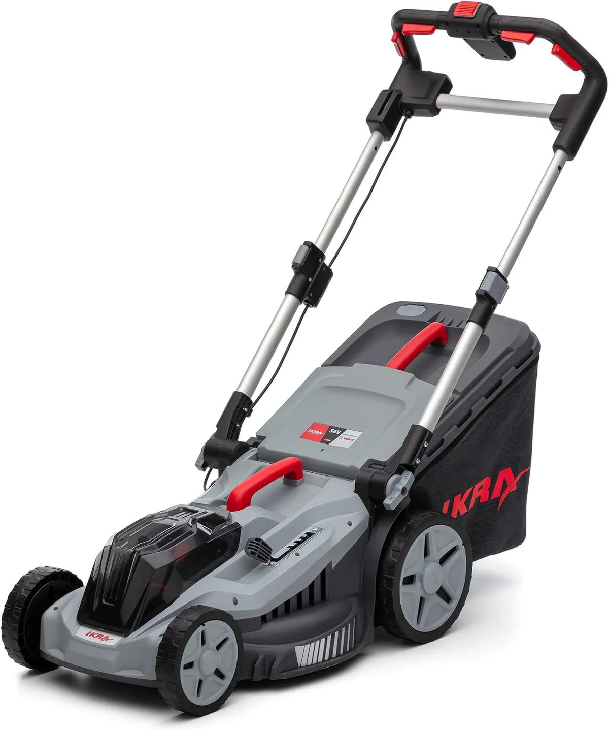 Cortacésped LM 43, 36V, 600 m², 43 cm, IKRA a batería IB, céspedes de hasta, Ancho de Corte, Altura de Corte de 30-75 mm