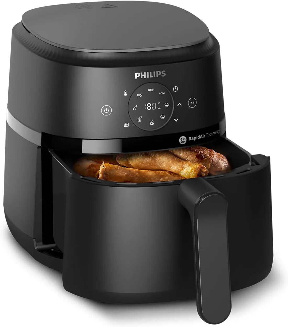 Philips NA229/00 freidora de aire, cocción por aire caliente, 4,2L, 1500W, Airfryer serie 2000, Potencia, Tecnología RapidAir, Pantalla táctil digital