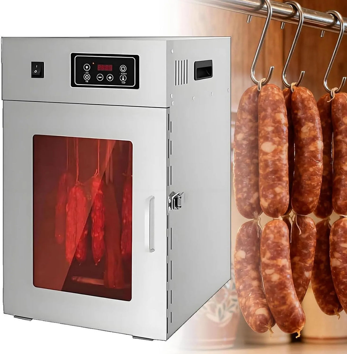 Deshidratador de alimentos, control programable, 30-90°C, Alimentos Eléctrico, Secador de Carne Comercial, Alimentos con Control de Temperatura