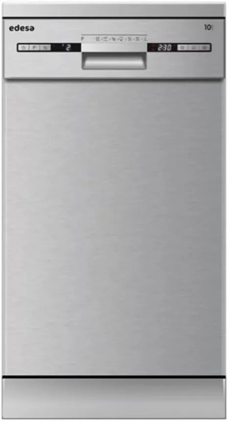 Lavavajillas EDW-4710, 45 cm, 7 Programas, Instalación Libre, Lavado, Clase de Eficiencia Energética E, Acabado en Acero Inoxidable Gris