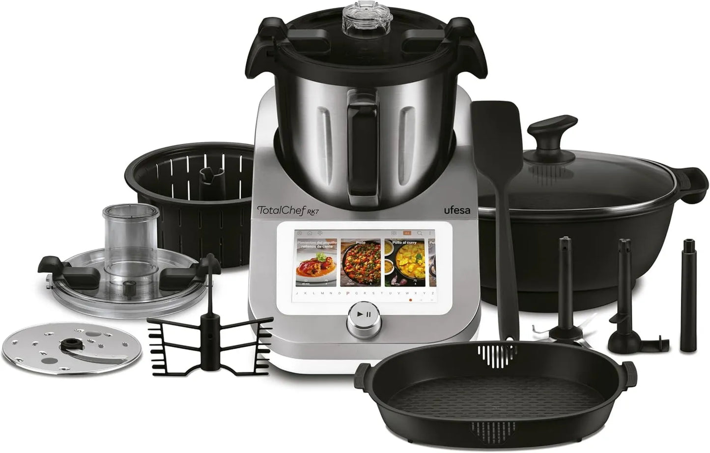 Procesador de alimentos RK7, 4.5L, 7 Pulgadas, WIFI, Robot de Cocina Inteligente Multifunción, Pantalla Táctil, Balanza Integrada, control