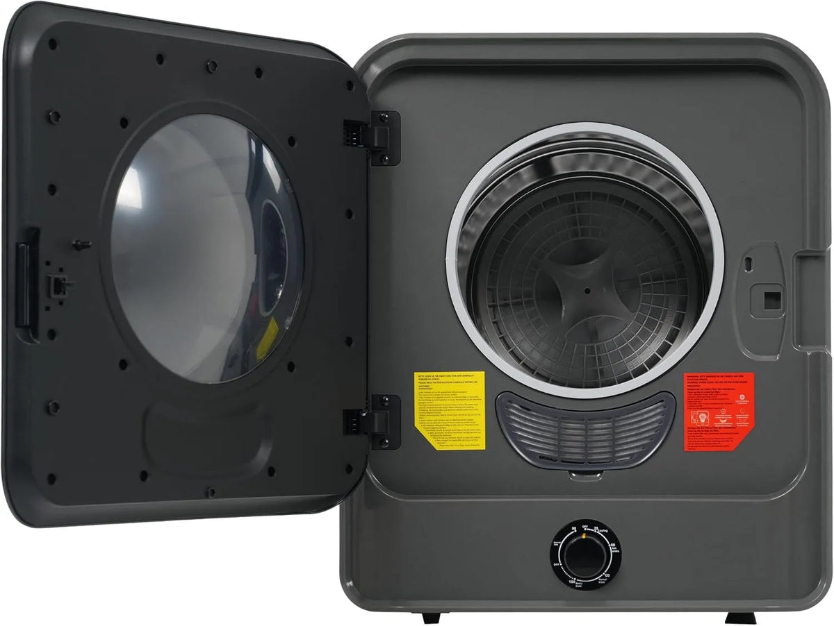 Secadora, 4.5 kg, 830 W, 60 x 50 x 44 cm, Evacuación con 5 Programas, Ropa de Carga Frontal, Montable en Pared con Tambor de Acero Inoxidable