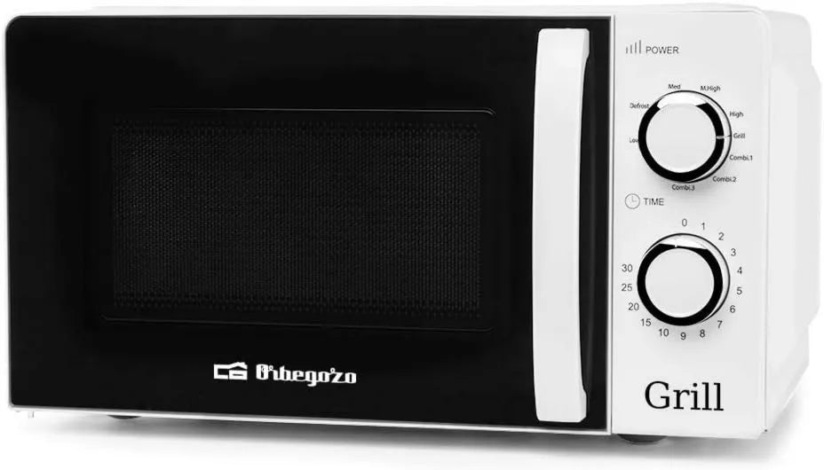 Horno microondas MIG 2130, control programable, función grill, 20 litros, 900 W, 3 funciones combinadas, incluye rejilla para funcion gril