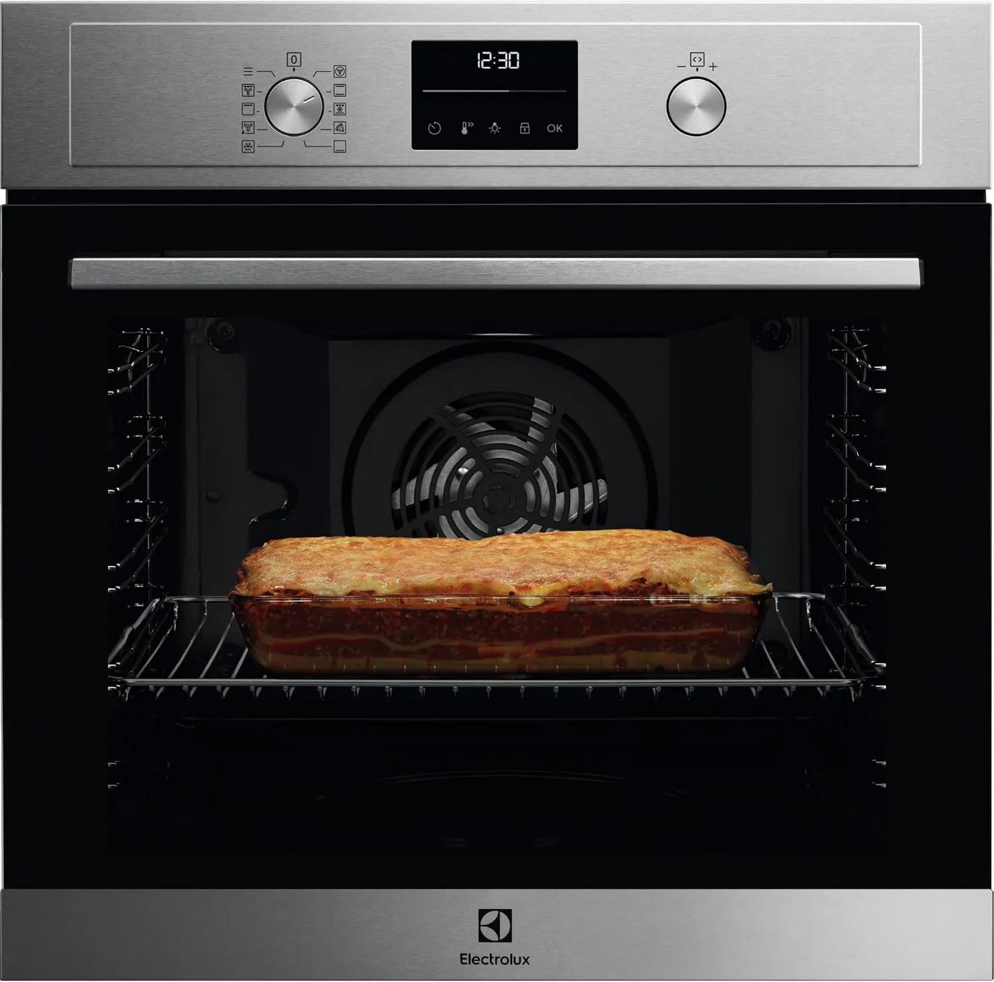 Electrolux EOF6P54TX horno eléctrico, 72 L, 1000W, Horno Multifunción, función grill, Tecnología SurroundCook, Limpieza Pirolítica, Rails Telescópicos