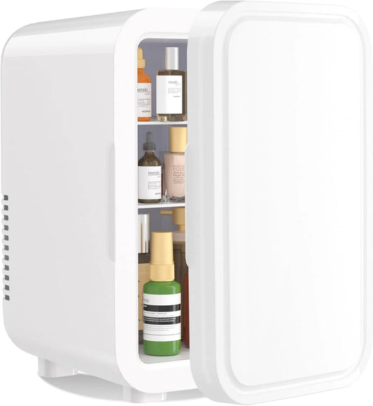 Frigorífico, 6 litros, 240 V, nevera de /8 latas, refrigerador termoeléctrico portátil, para dormitorio, cuidado de la piel, dormitorio y coche