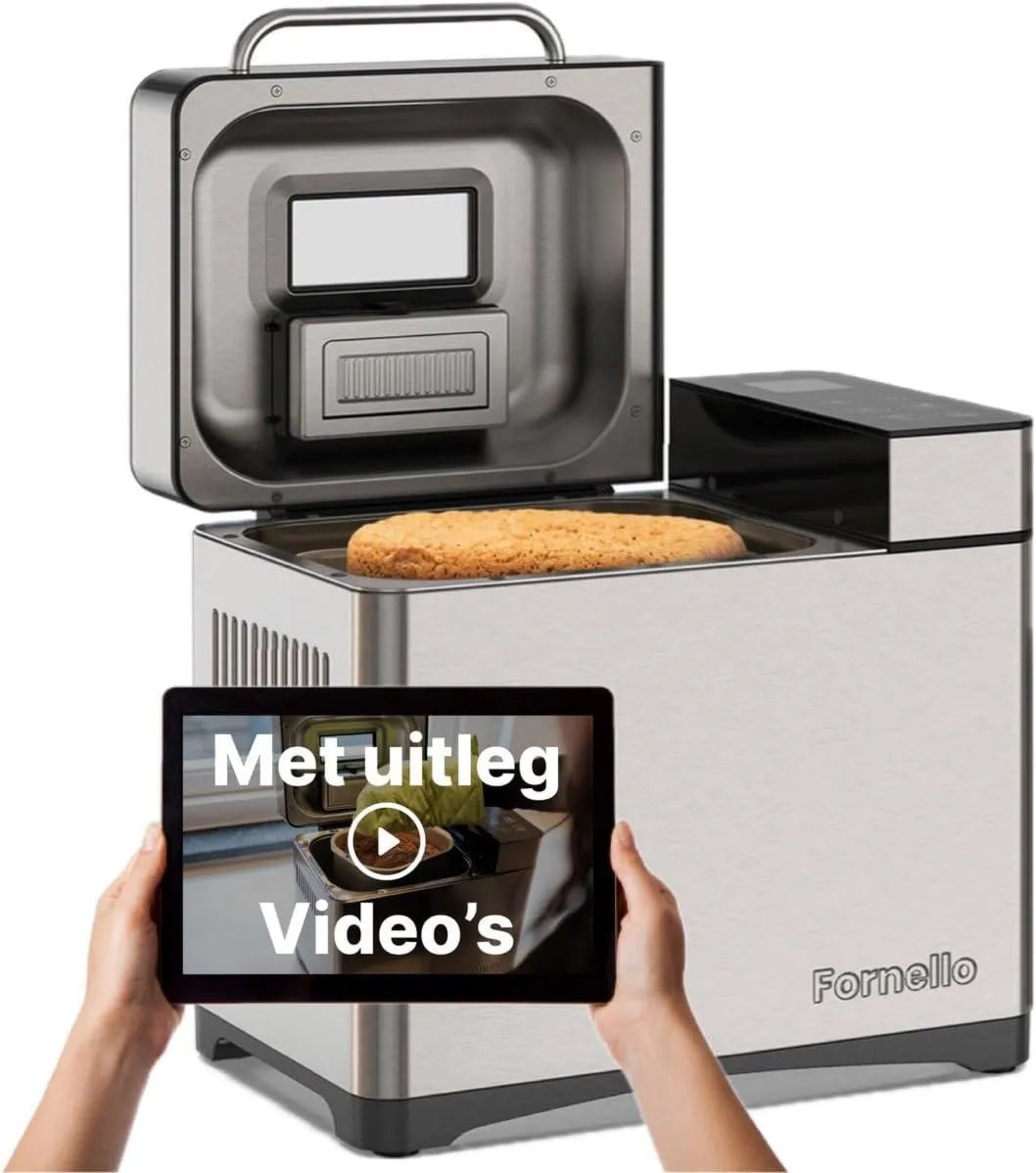 Panificadora, Incl. videos explicativos, Dispensador de nueces, Libre de PFAS