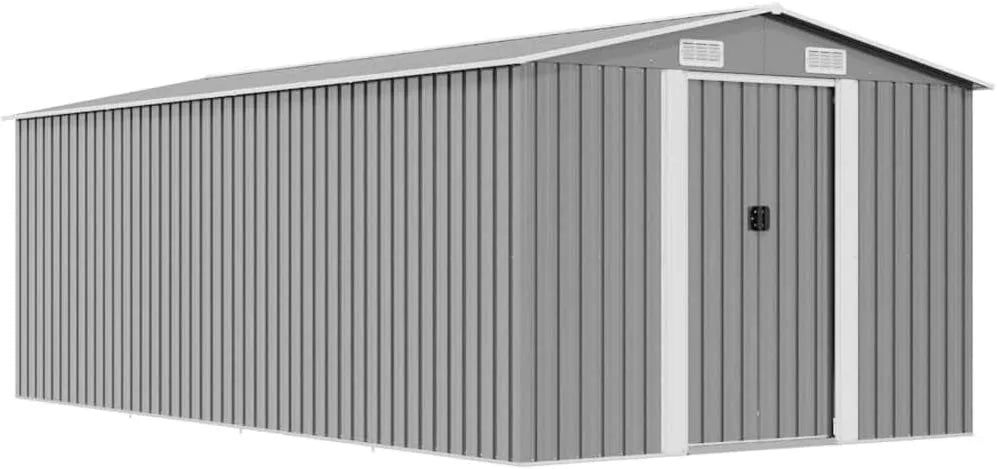 Cobertizo de jardín, 258 x 490 x 178 cm, almacenamiento exterior protegido