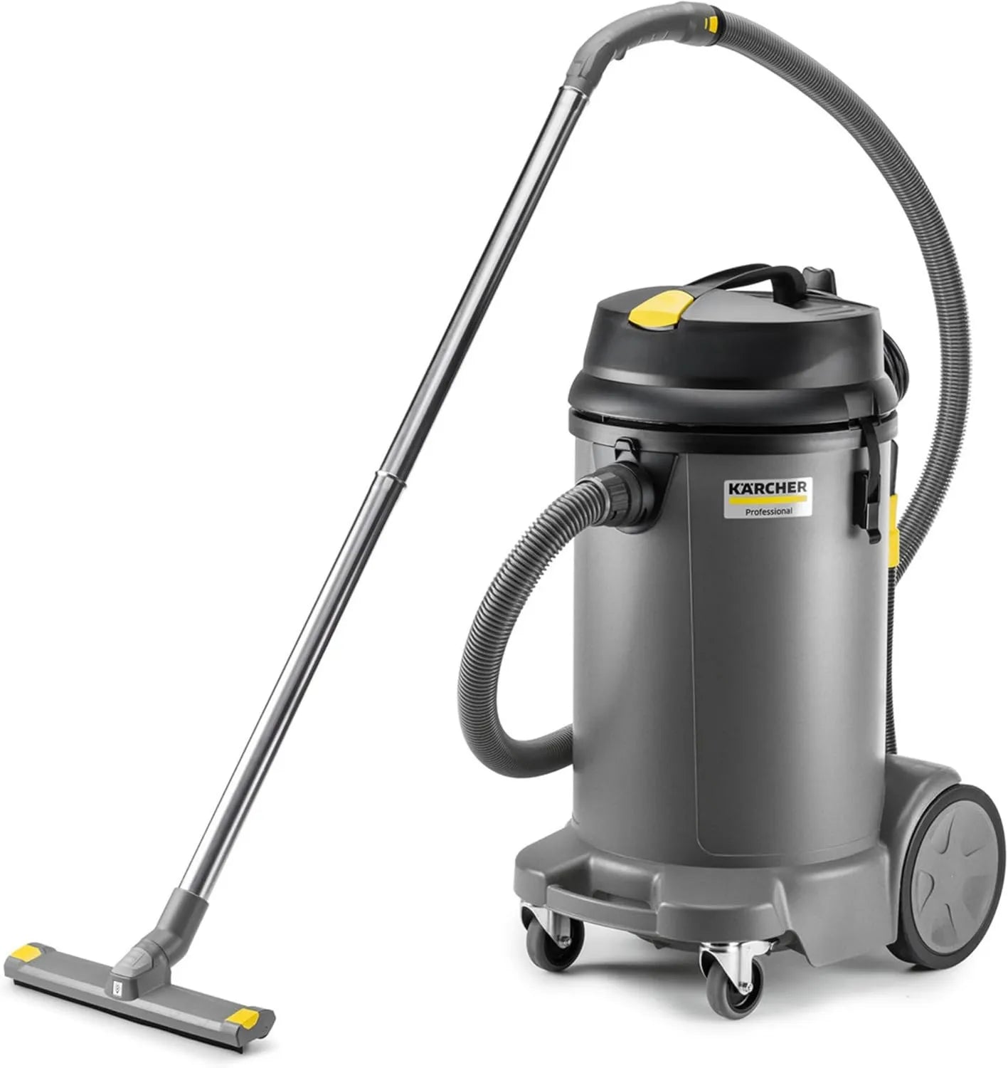 Kärcher NT 48/1 aspiradora, 1380 W, 48 l, 2,5 m, aspirador en seco y húmedo, potencia: máx, filtro de cartucho PES, manguera de aspiración, 360 mm