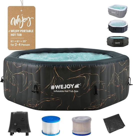 Rizador de pelo, 25 pulgadas, 61 x 61 x 25, #WEJOY Bañera de hidromasaje portátil de 61 x 61 x, spa de chorro de aire para 2-3 personas