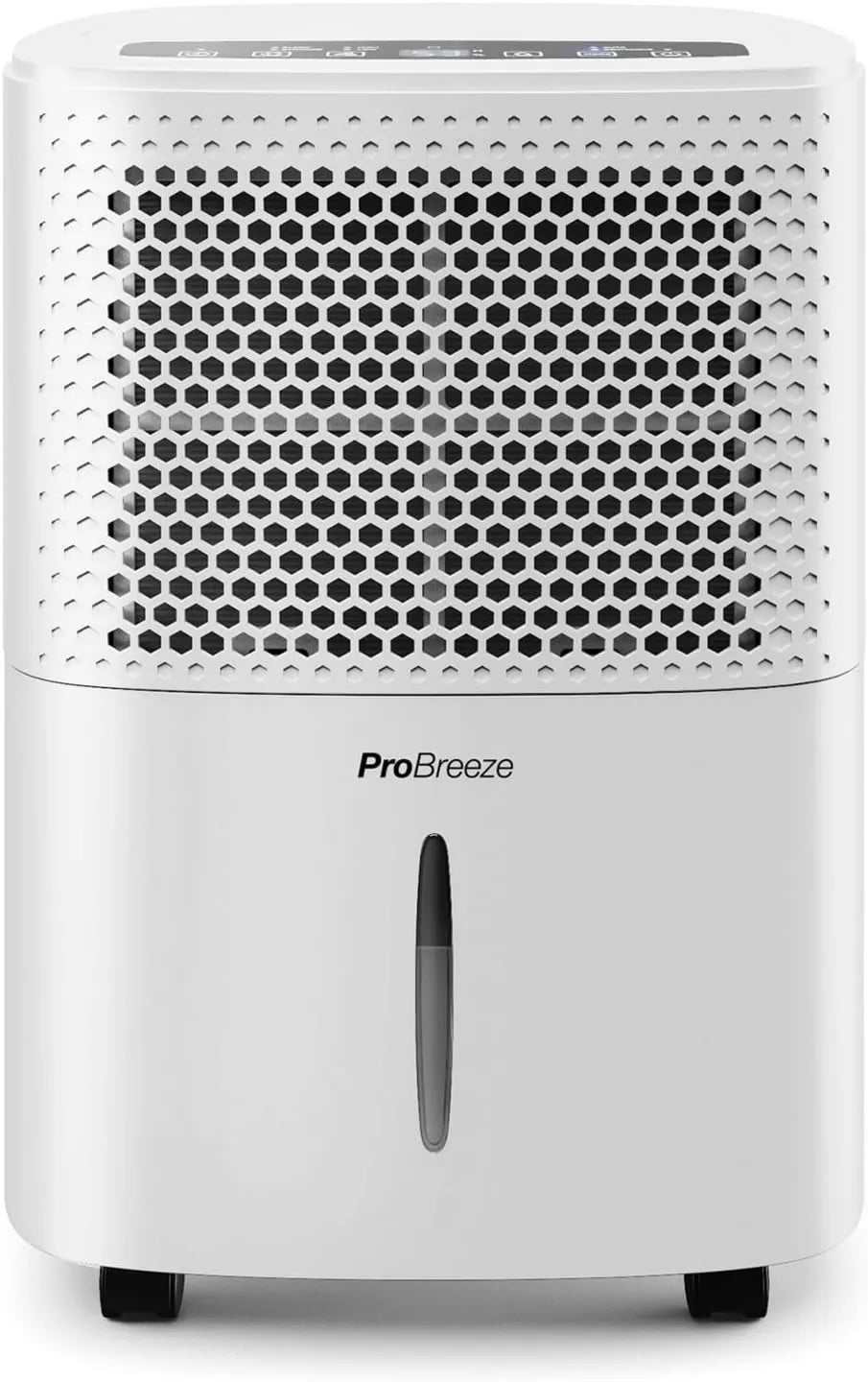 Deshumidificador, 12L, 20 m², Pro Breeze, Tanque Extraíble y Drenaje Continuo, Temporizador 24 Horas, Sensor de Humedad, control programable