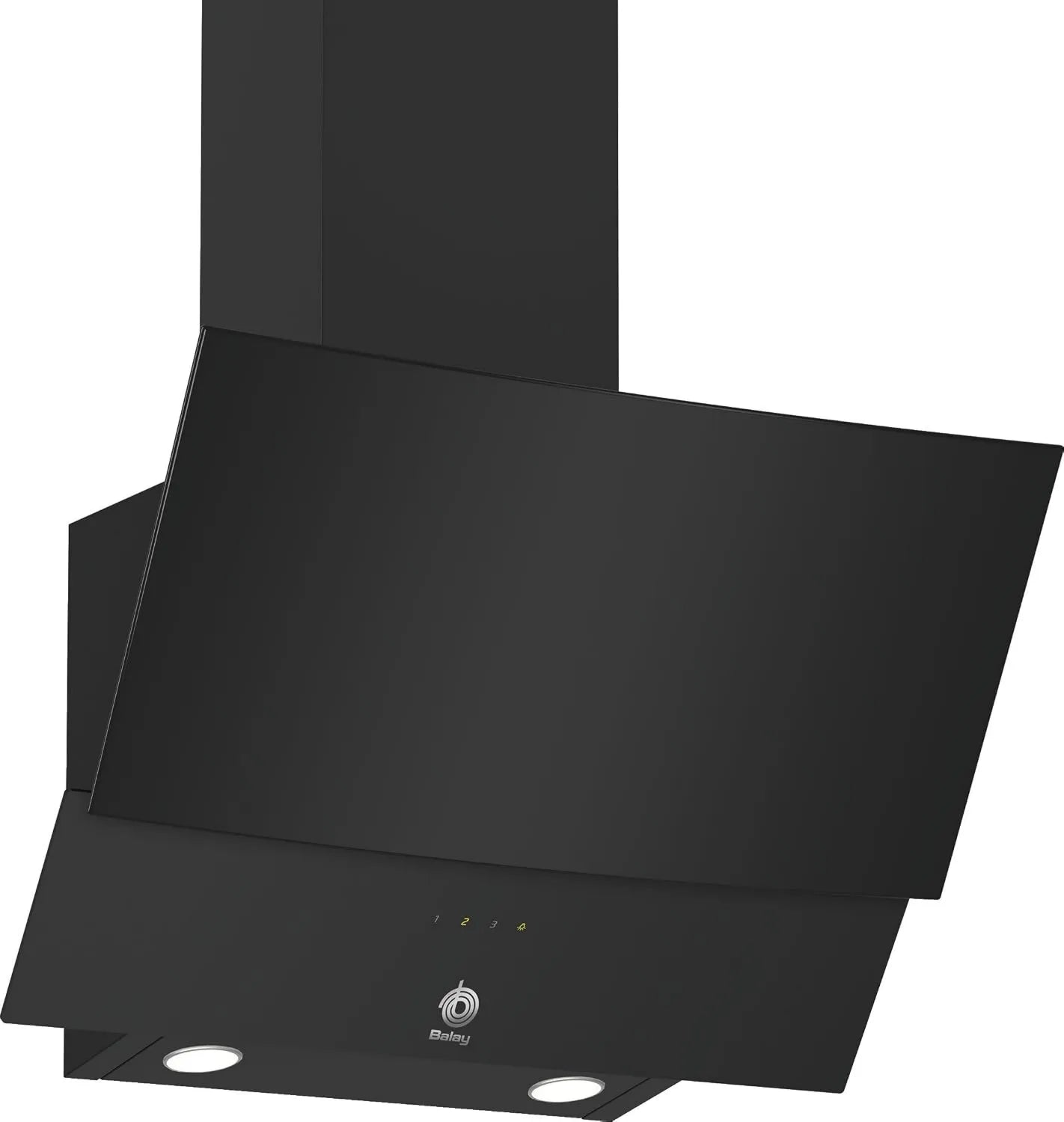 Balay 3BC565GN campana extractora, Campana decorativa de pared, control táctil, 3 potencias de extracción, Cristal Negro