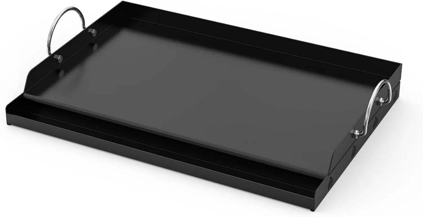 Onlyfire Plancha de Cerámica Antiadherente para Barbacoa de Carbón, 58.5 × 40.5 × 7 cm, Parilla Universal, revestimiento antiadherente