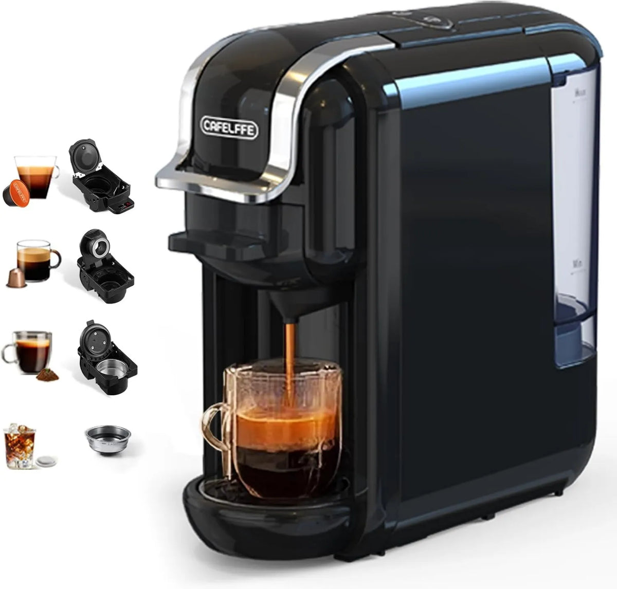 Cafetera MK-603, 44 mm, para espresso caliente/frío, compatible con cápsulas y molienda Nes Original/DG/ ESE, para el hogar y la oficina