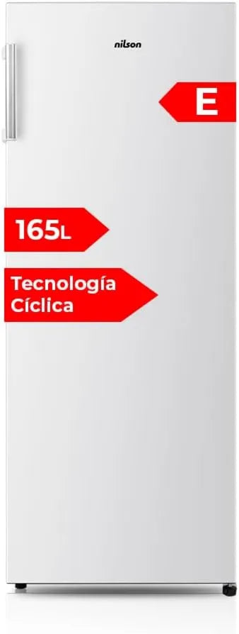 Congelador NCV145500E, 165 Litros, Vertical Blanco, puerta reversible, Clase de Eficiencia Energética E