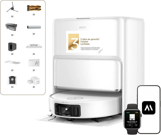 Robot aspirador Z60, 26.000Pa, Ultra Roller Standalone, succión y Sistema de fregado HydroForce, tecnología MaxiReach, Radar elevable FlexScope