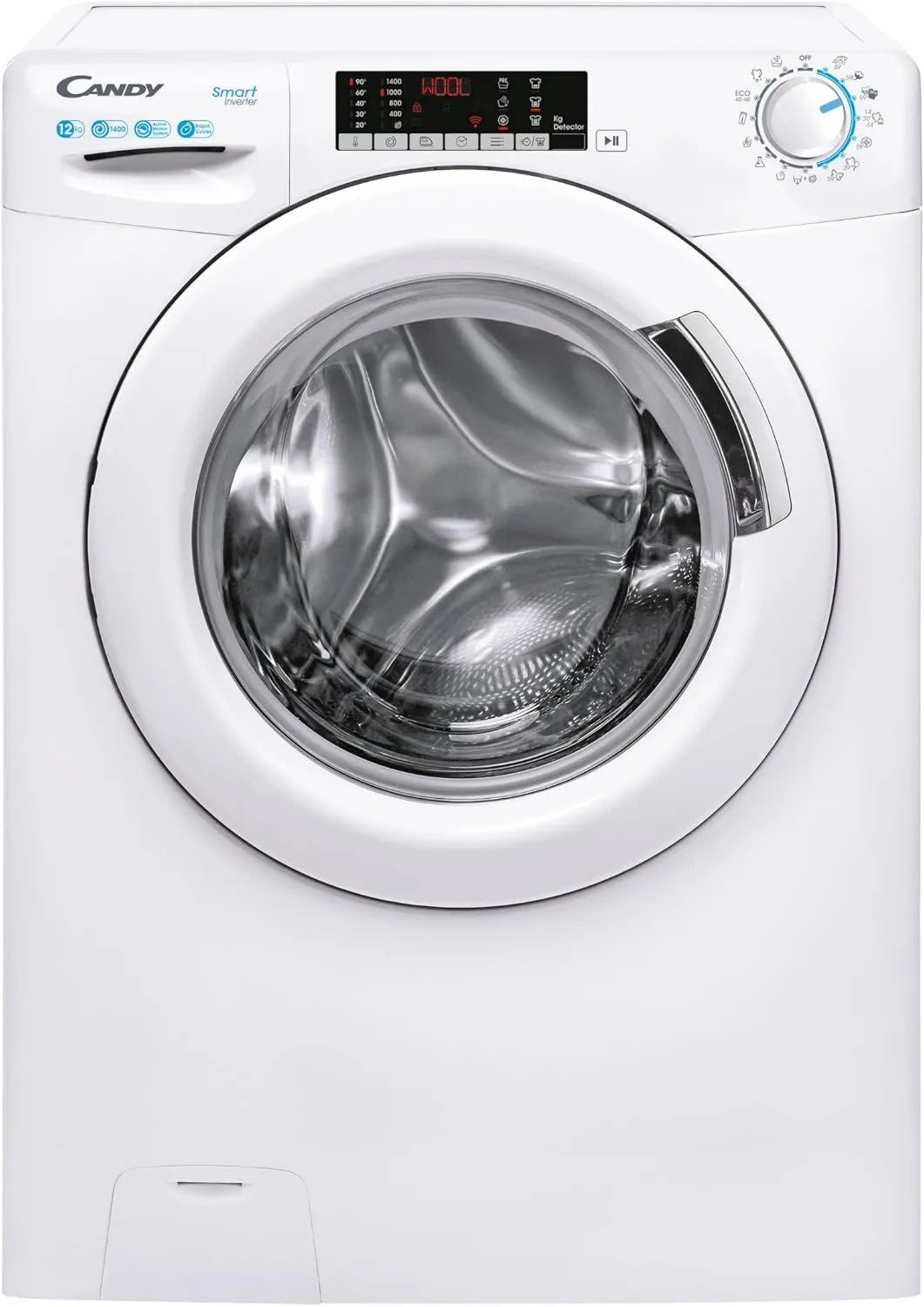 Candy CS1412TME/FR lavadora, 12 kg, 1400 rpm, 67 x 60 x 87 cm, 15 Programas, Pantalla Digital, Clase Energética B, Mix Power System