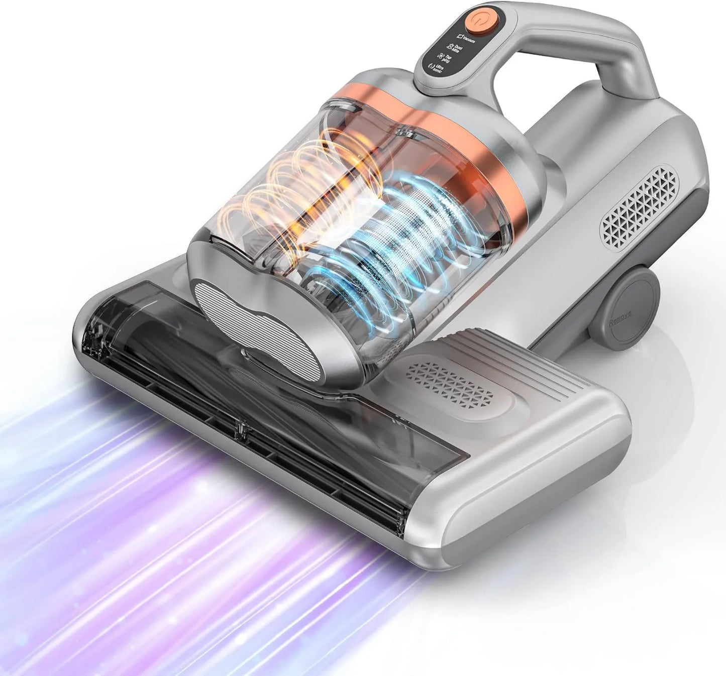Aspiradora, 16 KPA, filtración de alérgenos, antiácaros para colchones, potente limpiador con luz UV-C, sensor de ácaros del polvo