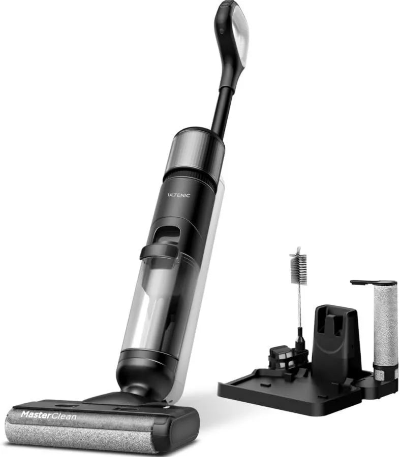Aspiradora AC1, Elite Inteligente sin Cable, Fregona de Piso, en Seco y Húmedo, Doble Tanque, pantalla digital, sistema de limpieza integrado