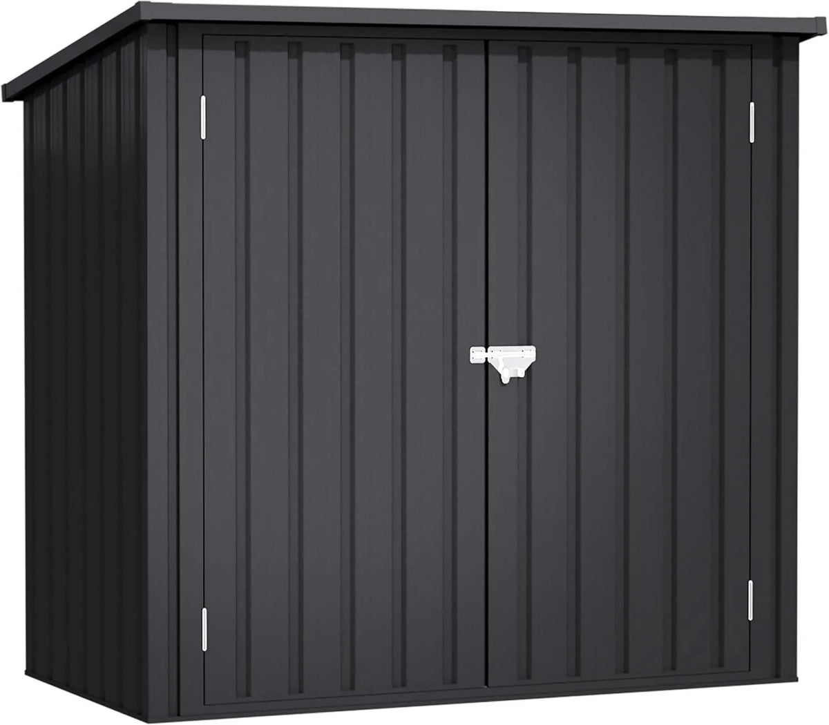 Cobertizo de jardín, 1200 L, 147 x 86 x 134 cm, Stark Exterior, Puerta Doble con Bisagra, Bloqueo con Pasador, Armario Metálico, Gris Antracita