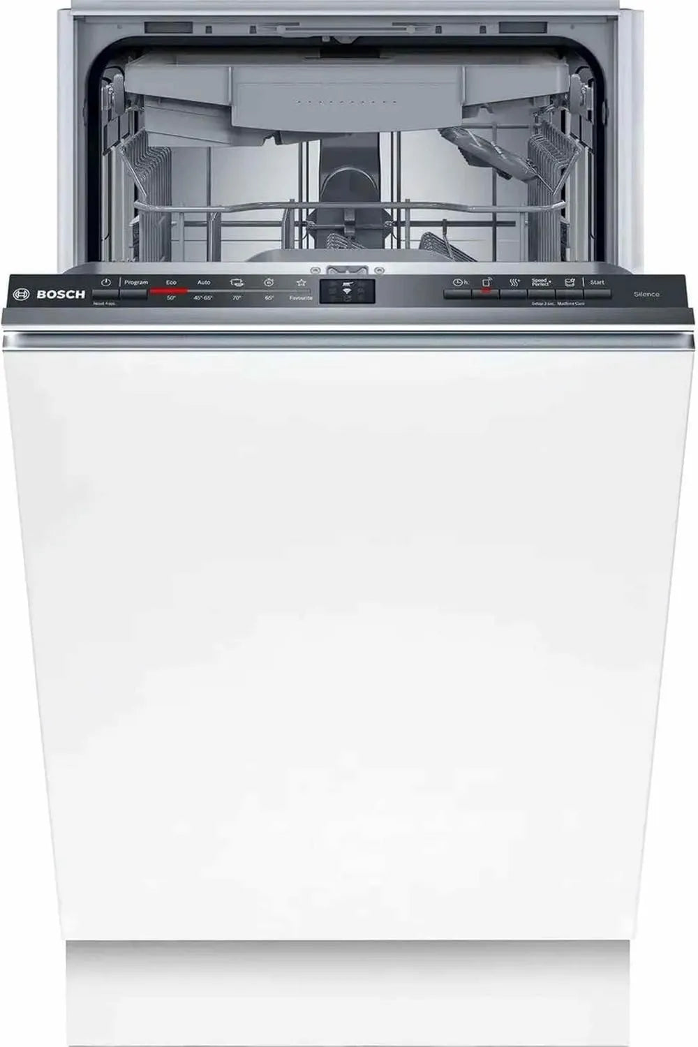 Bosch SPV2HMX42E lavavajillas, 45 cm, ajuste regulable, Inteligente Totalmente Integrado, Cajón para Cubiertos, Secado Extra con un Botón