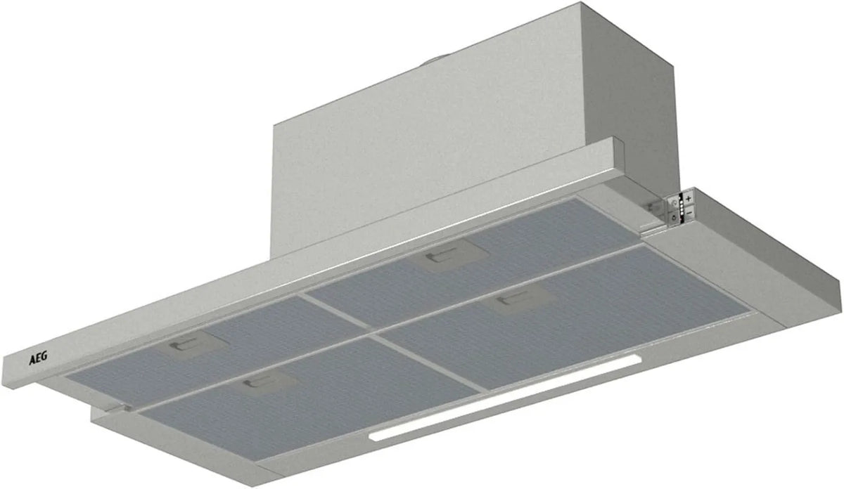AEG DPE5960M campana extractora, 660 m³/h, 60 dB, 90 cm, 3 Velocidades, Extraíble, Intensivo, Potencia hasta, Nivel de Ruido, Panel Incluido