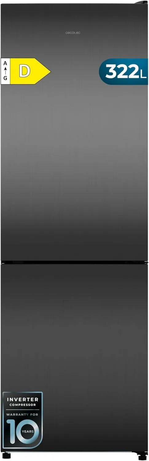 Cecotec, 322L, 185,5 cm, 59, Bolero Combi CoolMarket Combi 322i Dark D. de Alto, Ancho, Tecnología Multi Airflow