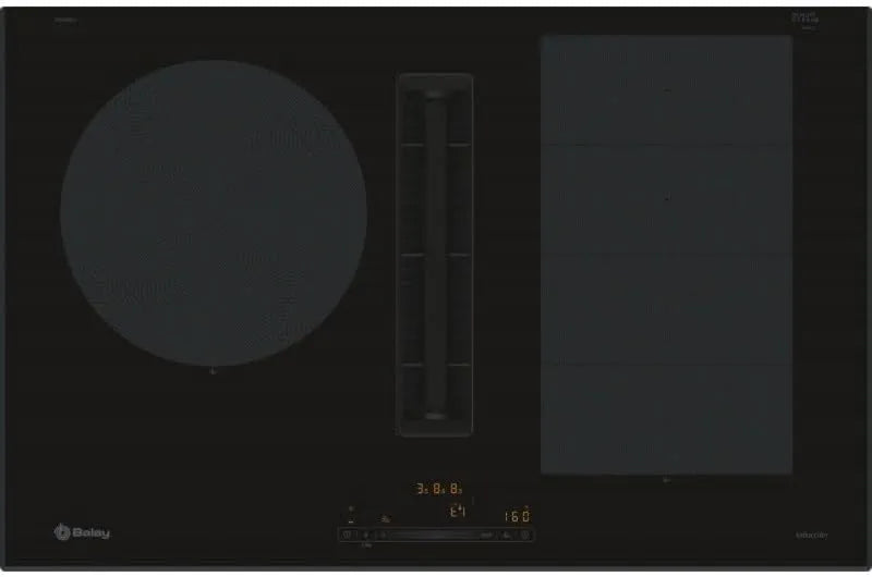 Balay 3EBC989LH placa de inducción, 80 cm, 28 cm, 2 zonas, 11 niveles, con extractor integrado, posibilidad de recirculación